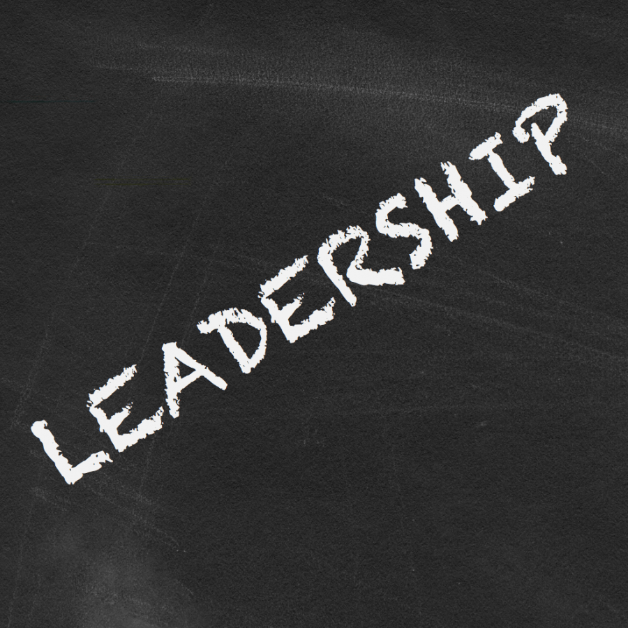 Leadership on chalkboard