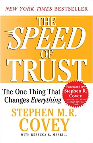 Picture of New York TImes best-selling book, The Speed of trust