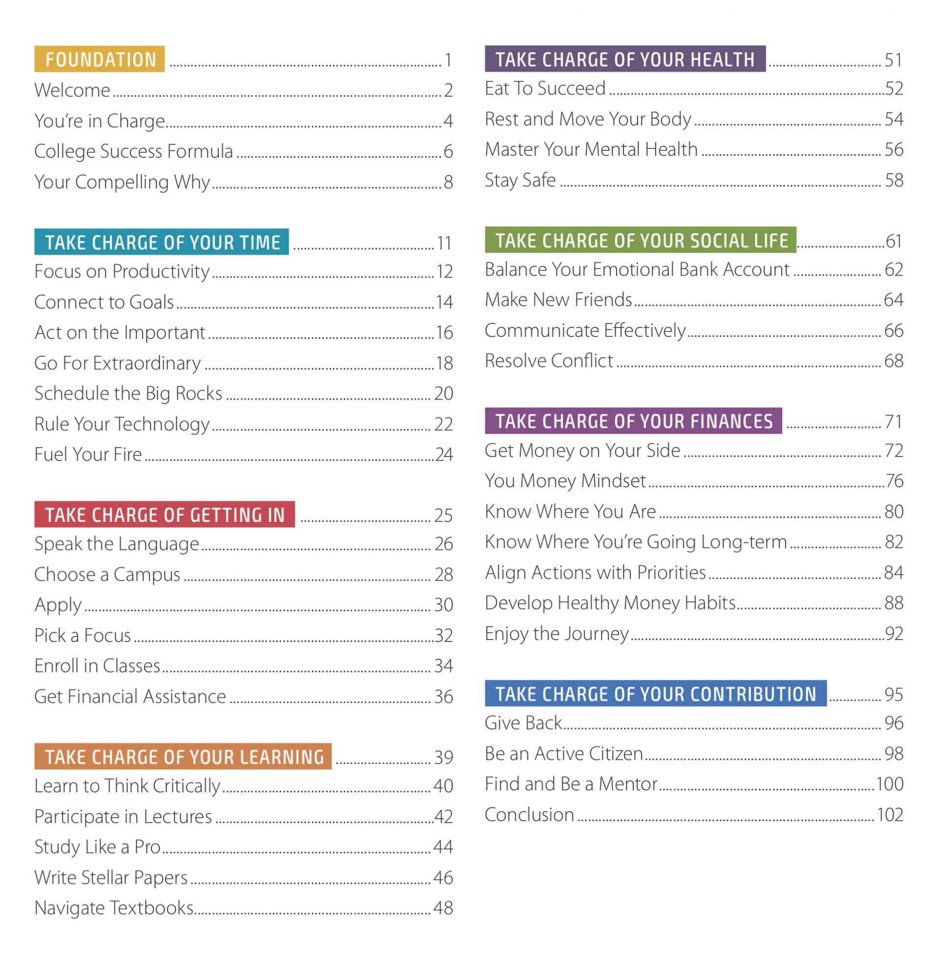 College readiness tableofcontents