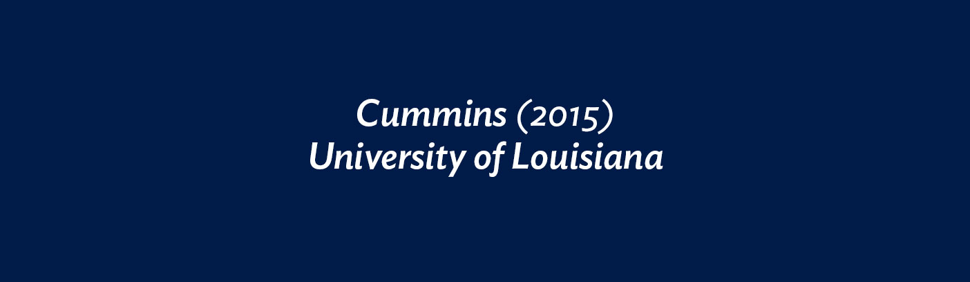 Cummins (2015) University of Louisiana