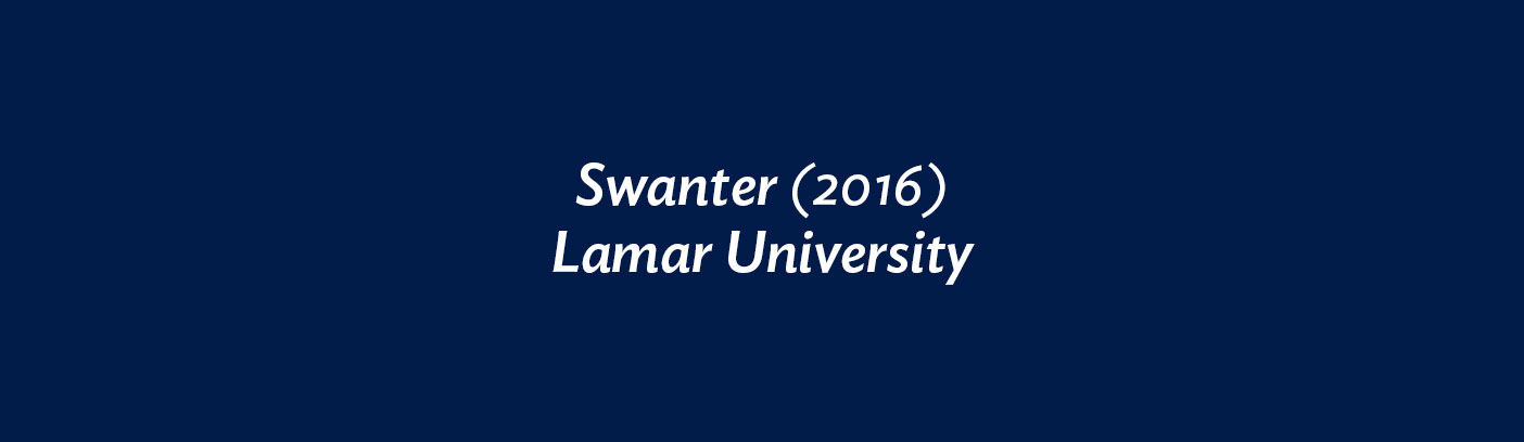 Swanter (2016) Lamar University